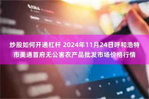 炒股如何开通杠杆 2024年11月24日呼和浩特市美通首府无公害农产品批发市场价格行情