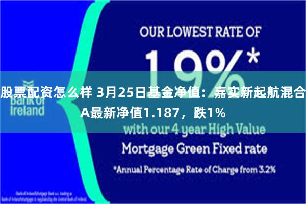 股票配资怎么样 3月25日基金净值：嘉实新起航混合A最新净值1.187，跌1%